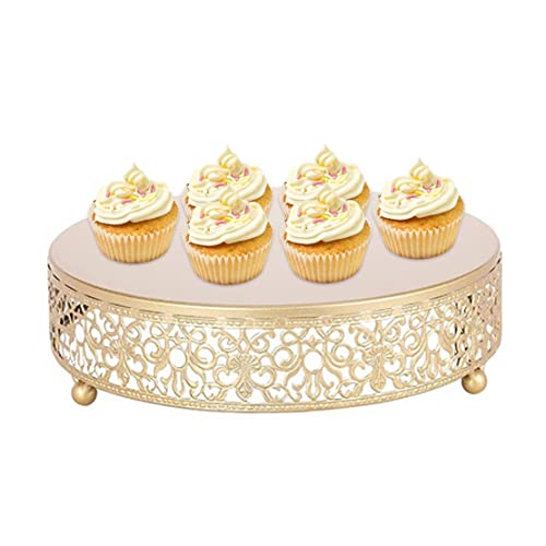 Pastel de Pastel de Oro Metal Cupcake Soport Soporte de Acabado metálico Brillante para el té de la Tarde de cumpleaños de la Boda l 11.8 en, Cupcake, Titular de