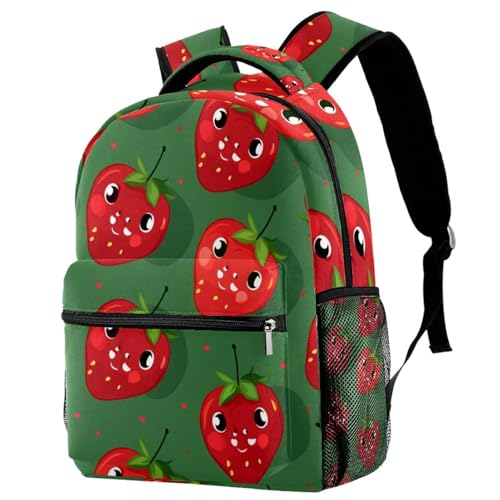 Sac à dos de voyage enfant pour sorties scolaires et vacances à motif fraise