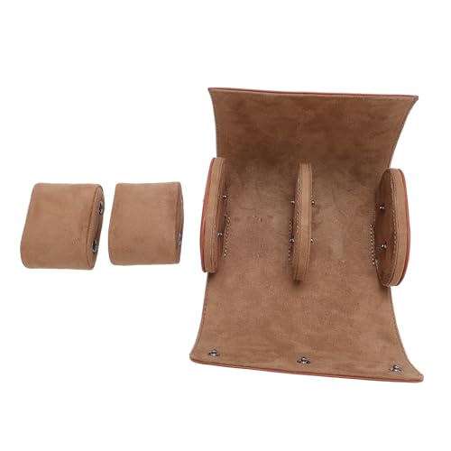 Boîtier de montre en cuir PU avec 2 compartiments et doublure douce - 5