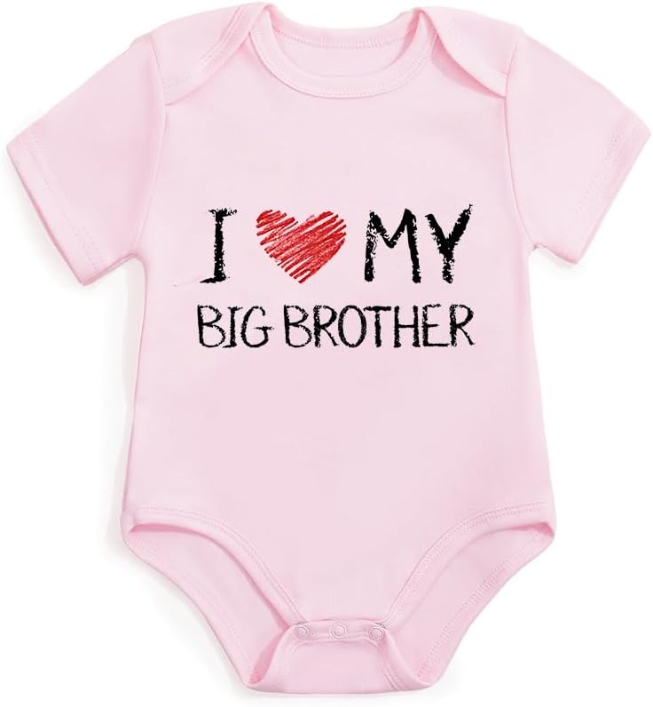 I Love My Big Sister Baby Girls Boys Bodysuit Newborn Clothes Short Sleeve Infant Romper