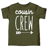 Cousin Crew Arrow T-Shirts and Bodysuits for Baby and Toddler Boy and Girls Fun Family Outfits Military Green Shirt