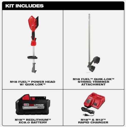 Compatible with Milwaukee 2825-21ST M18 FUEL 18V 16-Inch QUIK-LOK String Trimmer Kit