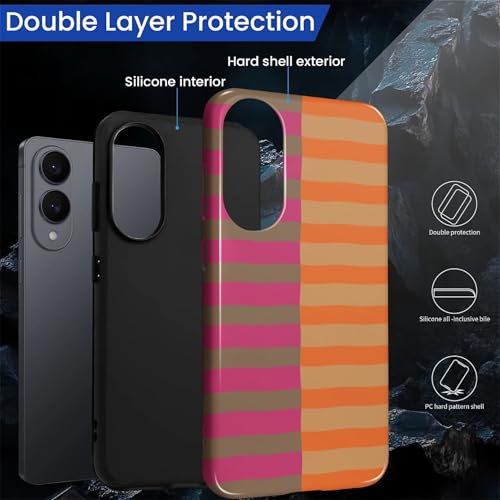 Coque Samsung S25 Edge HL2 rigide hybride orange rose