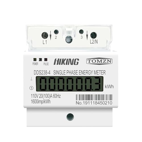 Compteur électrique de wattheure avec écran LCD rétroéclairé 100A