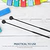 Ciieeo 2 Pairs Plastic Rubber Xylophone Mallets Professional Percussion Accessory Black Plastic Handle Rubber Mallet Beautiful Sound for Musical Performance #3