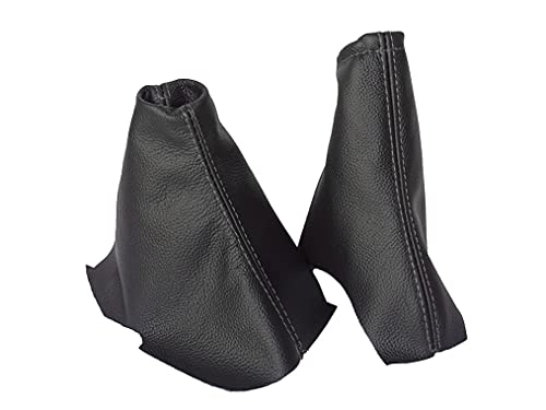 The Tuning-Shop Ltd Shift Ebrake Boot Compatible with Honda Civic MK9 Hatchback Tourer Leather Various Stitching Colour Available (Grey Stitch)