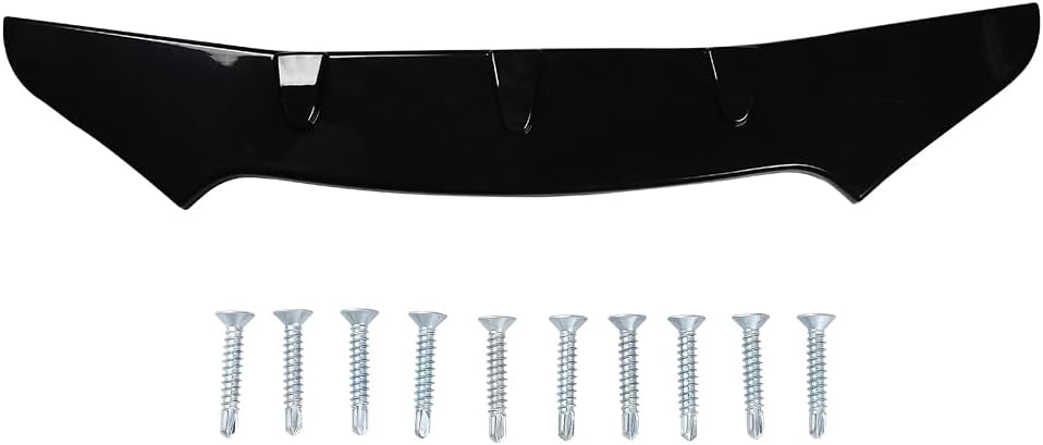 JSCARLIFE ABS Front Bumper Lip Splitter - Universal Car Body Kit with Bolts, Racing Style Front Bumper Spoiler for Sedans/Coupes/Hatchbacks