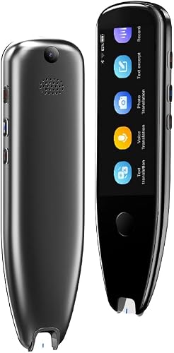 Translator Pen Scan Reader Reading Scanner Dictionary Translation Electronic Language Real-time Translator Device Photo Voice Translate multilingual Smart Pen (Black)