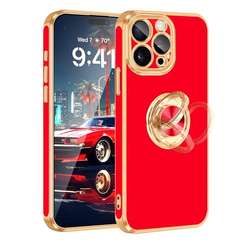 Coque iPhone 15 Pro en placage doré fin et protection souple luxe