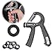 QIMMU Fortalecedor de Agarre de Mano Kit,Fortalecedores de Mano,Hand Grip,Agarrador de Mano Ajustable para Entrenamiento Antebrazo, Muñeca