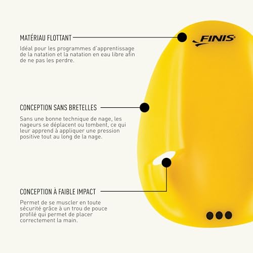 Finis Agility Floating Swim Paddles - Palette de Natation pour Entraînement Technique - pour Les Mains - Toutes Techniques de Natation - Grand – vue 4