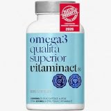 Omega 3-500 Capsule - 2000mg Di Olio Di Pesce Purissimo per Dose In Forma Trigliceride (TG) - 600mg di EPA e DHA per Dose – Con Vitamina E - Confezionato in Italia.