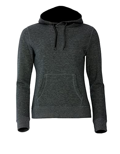 CLIQUE - Women's Basic Hoody Ladies Autumn/Winter Polyester Windproof Hoodie for Skiing, Hiking, Travel, Mountains, Anthracite Melange, XXL