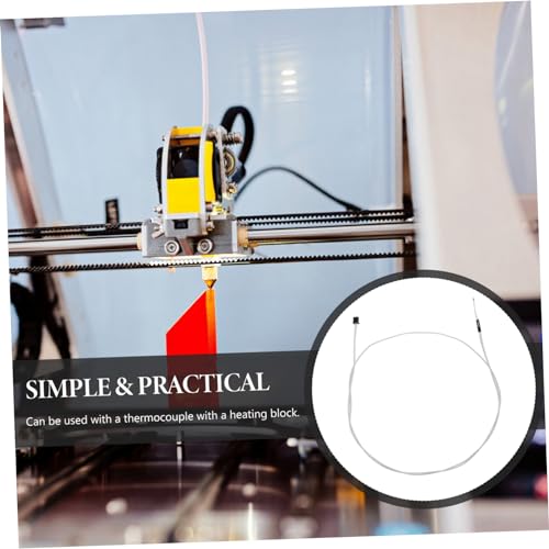 COSMEVIVI 4pcs Printer Accessories Printer Thermistor Sensor Printer Thermistor Ender Thermal Resistor 3D Printer Heatbed Temperature Accessories Ntc100k Thermistor White 304 Stainless Steel