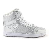 Pastry Glam Pie Glitter Dance Sneakers, Silver, Size 7