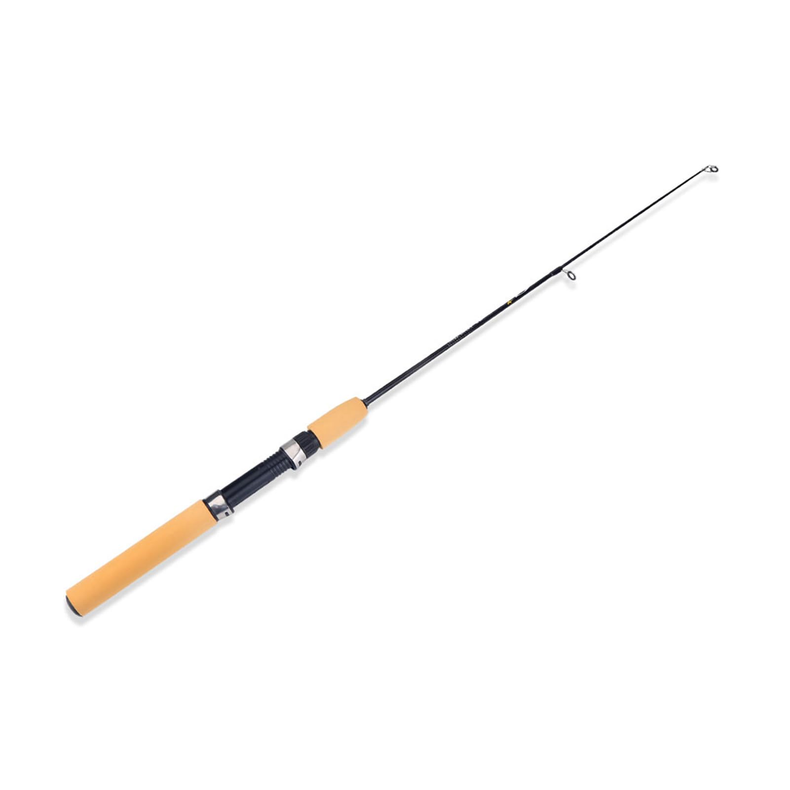 BuyWeek Caña de Pescar Fishing Rod 77 cm, Fibra de Carbono y EVA Mini Retráctil para Hielo de Invierno