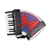 Moochoo ® Kinder 17-Key 8 Bässe Mini Kleines Akkordeon Pädagogisches Musikinstrument Rhythm Band Spielzeug