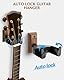 STRICH Gitarrenwandhalterung, Walnussholz, U-förmig mit Schrauben, automatisch verriegelnder Gitarrenhalter für Akustikgitarren, E-Gitarren, Banjos, Bass (2er-Pack)