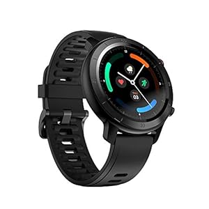 Ticwatch GTX Fitnesssmartwatch voor dames en heren, met 10 dagen batterijduur, IP68-beschermingsklasse, hartslagbewaking, slaaptracking, compatibel met iPhones en Android-telefoons,Eén maat,Zwart