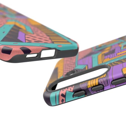 Coque rigide mate Samsung Galaxy S25 Plus motif géométrique rose