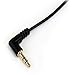 StarTech.com 3 ft. (0.9 m) 3.5mm Audio Cable - 3.5mm Slim Audio Cable - Right Angle - Male/Male - Aux Cable (MU3MMSRA), Black