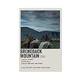 Classic Large-Scale Movie Masterpiece Brokeback Mountain Art Print Poster 11 Canvas Poster Wall Art Decor Print Picture Paintings for Living Room Bedroom Decoration Unframe-style 12x18inch(30x45cm)