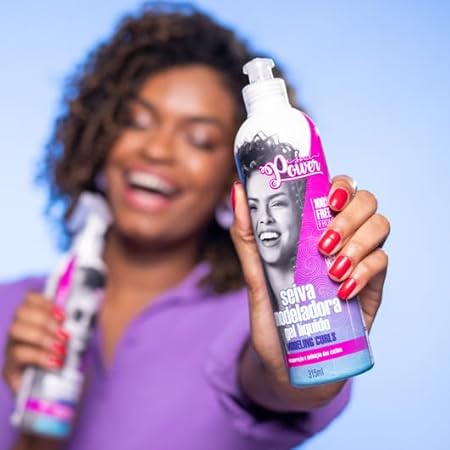 Seiva Modeladora Soul Power – Gel Líquido, Recupera e Define os Cachos – 315ml