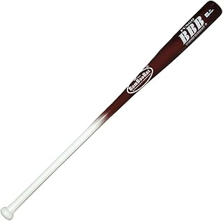 BAMBOOBAT by Pinnacle Sports Equipment INC. Adult Fungo Infield/Outfield Bamboo Baseball Bat, White Handle/Maroon Barrel, 34"