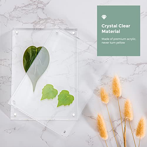 Syntrific 5x7 Acrylic Photo Frame 5Pack Premium Acrylic Photo Frame Magnetic Picture Frames Clear by SYNTRIFIC - Image 5