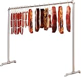 Wurstgarständer mit großer Kapazität, Kleiderständer, Delikatessenfleisch, zum Trocknen von Fleisch, zum Aufhängen mit Haken, für den Außenbereich, für Grill, Smoker, luftgetrocknet (1,0 x 1,2 m)