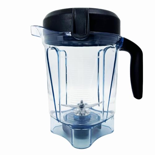Blender Pitcher 64oz Low-Profile, Replacement Pitcher Container Compatible with Vitamix