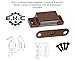 Door/Cabinet Magnetic Catch, Brown, 3 Pack with All Hardware, 4-5 kg Pull Strength, by E.H.C.