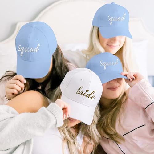 Image of LADY&HOME Bachelor /Bachelorette Party Baseball Hats Set, Embroidered Adjustable Cotton Truck Caps