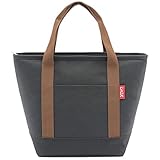 LHZK 保冷バッグ エコバッグ 折りたたみ式 トートバッグ ランチバッグ ショッピング冷蔵バッグ 断熱バッグ アウトドア ピックニック バーベキュー ビーチ キャンプ 通勤 (ブラック)