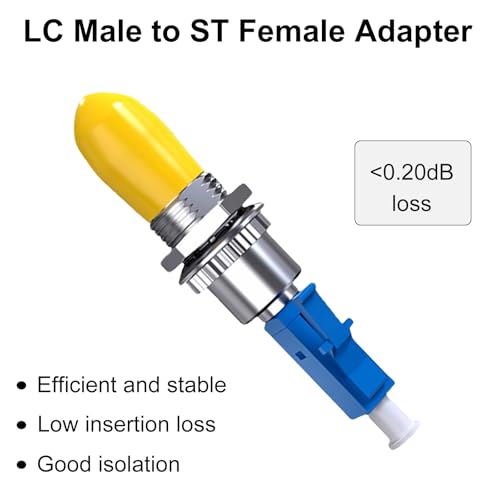 Adaptateur hybride LC vers ST monomode avec virole haute précision