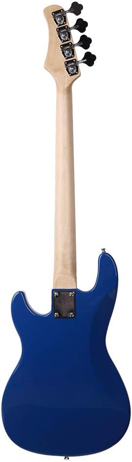 Z ZTDM Electric Bass Guitar Full Size 4 String Exquisite Burning Fire Style Electric Bass for Adult Student Blue