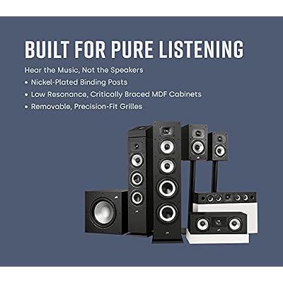 Polk Monitor XT30 Compact Center Channel Speaker - Hi-Res Audio Certified, Dolby Atmos & DTS:X Compatible, 1 Terylene Tweeter & Dual 5.25 Dynamically Balanced Woofer, Midnight Black