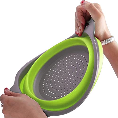 3-Packs Collapsible Colander Basket Set With Handles 3 Size For Washing Draining Veggies Fruit Pasta Basket Strainers In Kitchen Travel #TOP5