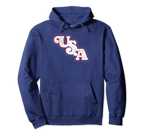 USA Vintage Independence Day Fourth of July Retro Sudadera con Capucha
