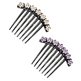 Strass Zähne Haarkamm, Zähne Haarkam Strass Steckkamm, Einsteckkamm Strass, Haarkamm Schmuck Vintage, Damen Haarkamm Steckkamm, Haarkämme Klemme, Strass Steckkamm (2PC)