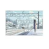Poster animé 5 centimètres par seconde - Décoration murale - Impression sur toile - 20 x 30 cm