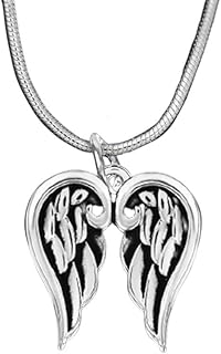 Angel Wings Religious Necklaces - Necklace with Silver Angle Wings Charm for Religious Groups, Faith Based, Gift-Giving/Confirmation Gift and Church Fundraising Item - 10 Necklaces