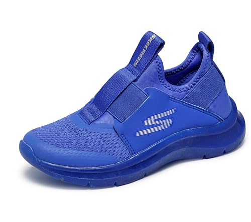 Skechers Boy's Skech Fast Ice Sneaker, Blue, 13 Little Kid