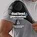 Homedics Handheld Back Massager with Heat, Deep Tissue Percussion Massager for Neck, Shoulders & Body, 4 Custom Attachment Sets, Dual Node Massage, 3 Speeds, Comfort Grip Handle, Twin Percussion Pro