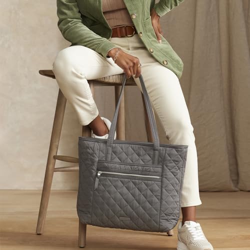 Vera Bradley Performance Twill Vera Tote Bag, Shadow Gray4