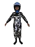  XTRM Combinaison de kart pour enfant Quad Bike MX hors route Go-Karting Enduro Enfant ATV Sport Combinaison de course une pièce, camo grey, YXL