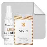 K&F CONCEPT Kit di Pulizia per Occhiali da Vista, 60 ml Spray Occhiali Detergente & Panno in Microfibra, Screen Cleaner per Occhiali, Fotocamere, Lenti, Cellulari, Elettronica Schermi