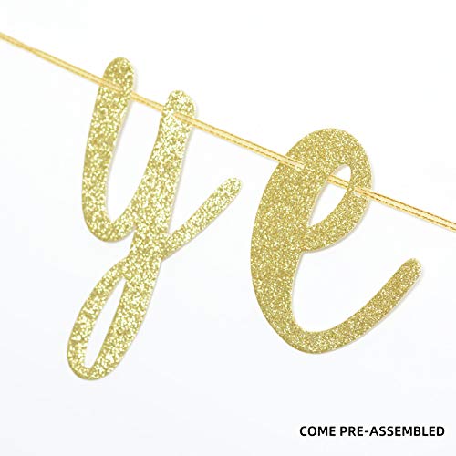 Yee Haw Bitches Banner, Nashville Bachelorette Banner, Bridal Shower, Glitter Hen Party, Bachelorette Party Decorations (Gold) by Firefairy - Image 3