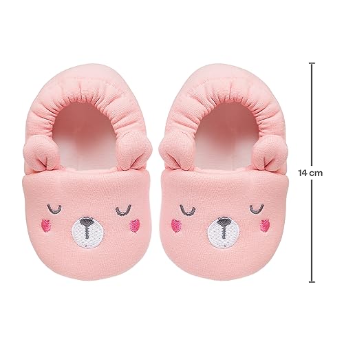 Pantufa Urso Rosa - 18 A 24 Meses