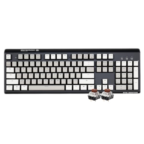 Clavier de jeu mécanique Hexgears Kailh Box GK735 gris-blanc switch marron